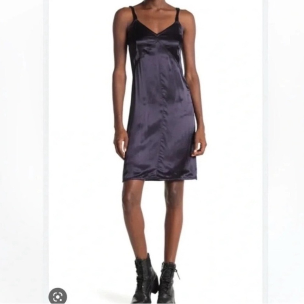 HELMUT LANG Silk V Neck Blue Slip cami 
Dress size S